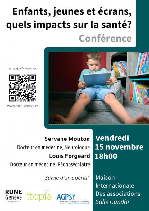 Conférence : enfants, jeunes et écrans, quels impacts sur la santé ?